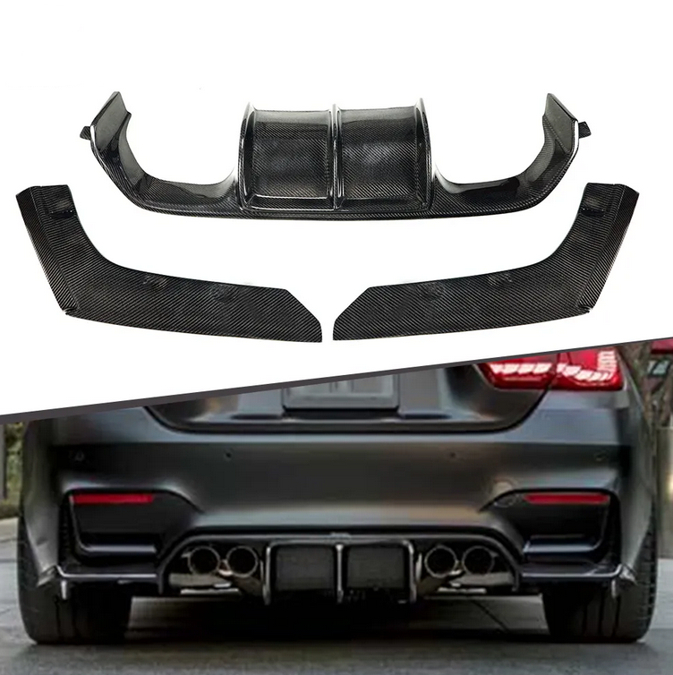 V Diffuser 3PC - BMW M3/M4 F8x, 2014-2020